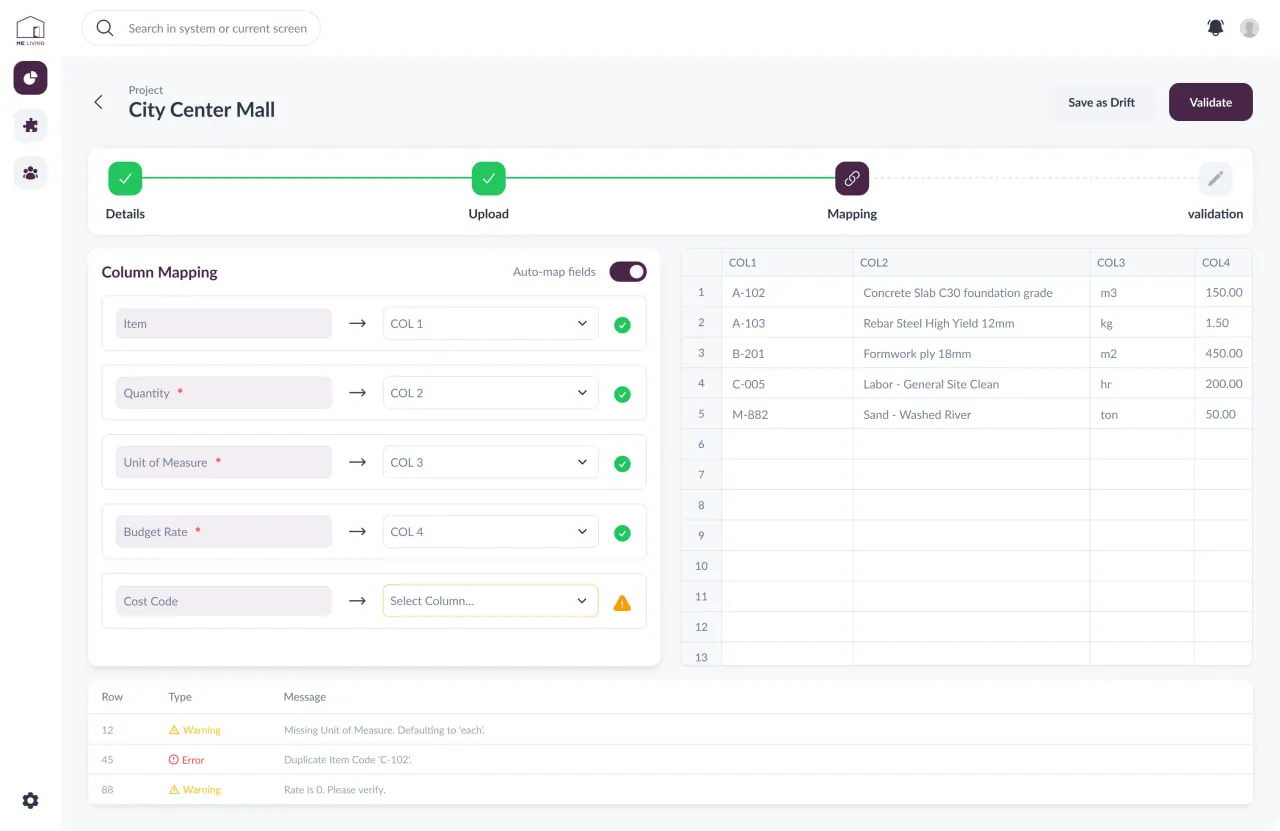Procurement system — screen 3 of 4